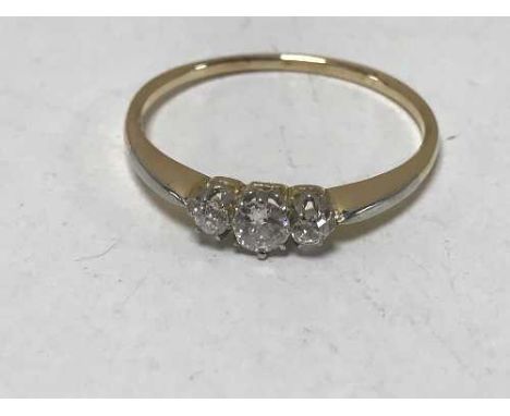 18ct three stone diamond ring