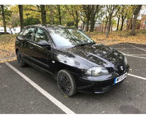 A Seat Ibiza S five door hatchback, 1390cc petrol, registration WF53 UNW, first registered 17.11.2003, with one key, V5C, mil