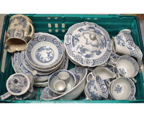 An Old Chelsea part dinner and tea service comprising coffee pot, cups and saucers, dinner plates, side plates, bowls, dishes