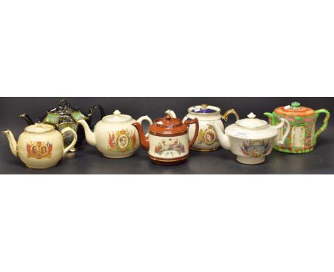 Ceramics - a Lawleys Cottage ware cylindrical teapot;  another Jack field type;  others Royal Commemorative (7)