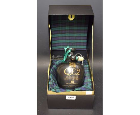 A QE2 single malt scotch, boxed