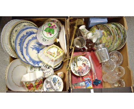Ceramics and Glassware - Aynsley, Royal Doulton, jelly moulds, brass scales, etc. (2)