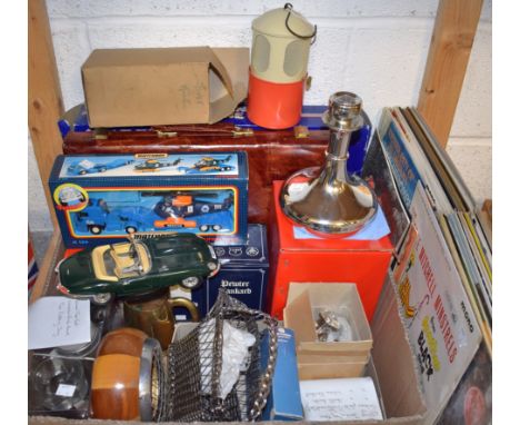 Boxes & Objects - a Backgammon game, cased;  pewter decanter, tankards; Matchbox Car set K-126 Rescue ;  etc qty