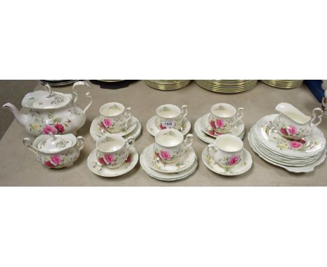 A Royal Albert Memories pattern tea service for six including teapot, cups, saucers, sugar bowl, etc