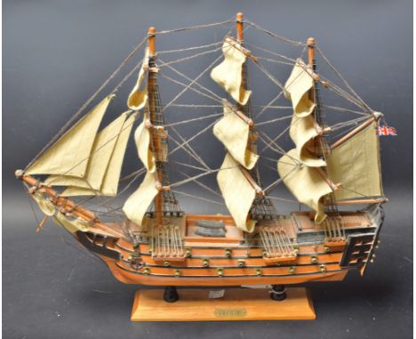 A wooden model of HMS Victory