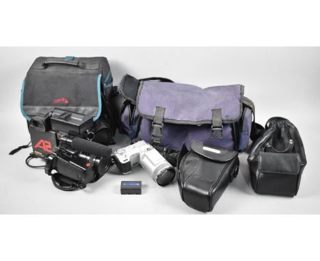 A Collection of Various Vintage Cameras, Camera Bags etc 