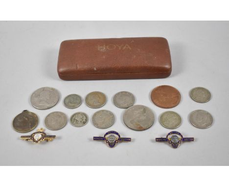 A Collection of British Coins and Medallions, British Legion Enamel Badges 