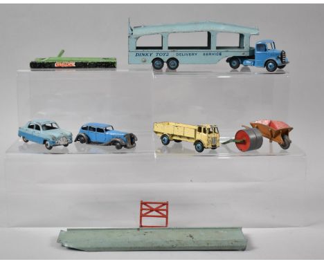 A Dinky Pullmore Car Transporter Together with Other Various Other Vintage Dinky Toys 