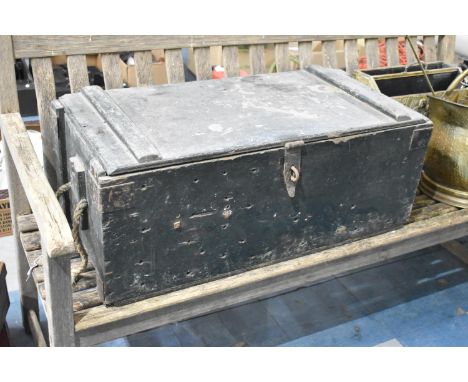 A Wooden Ammunition Box, 80cm wide 
