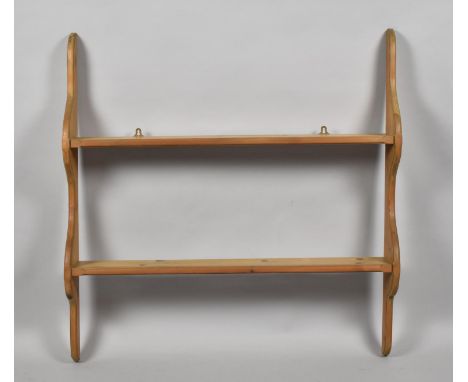 A Mid 20th Century Pine Two Shelf Unit, 88cm Wide 