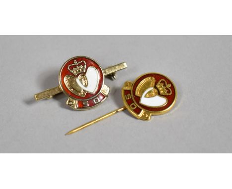 Two Hallmarked Silver Gilt Enamel Badges, Birmingham 1990 