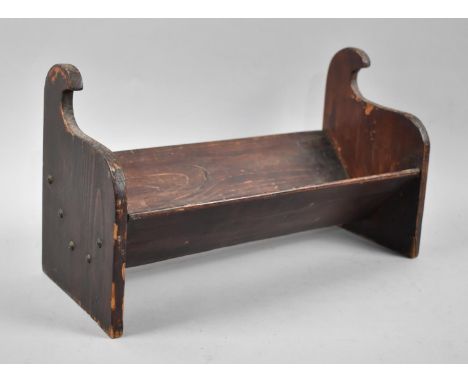 An Edwardian Oak Book Trough, 34cm Wide 