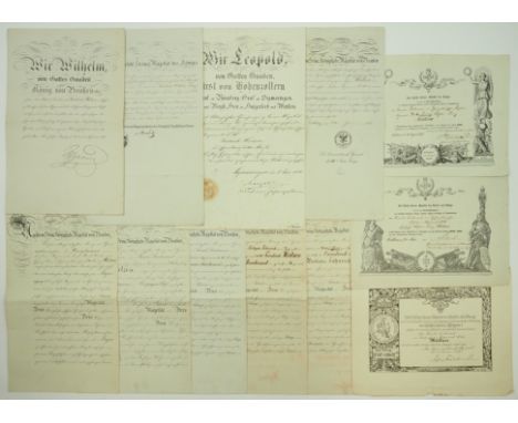 Preussen: Urkundennachlass eines hochdekorierten Major und Veteranen der Kriege von 1866-1870 des Füsilier-Regiment „Fürst Ka