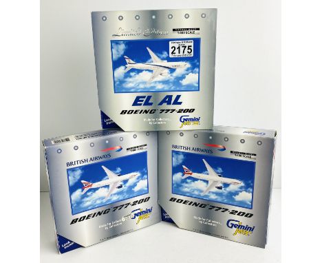 3x Gemini Jets 1:400 Scale Aircraft Diecast Model Aircraft - In Boxes (ALL WHEELS PRESENT &amp; OK) P&amp;P Group 1 (£14+VAT 