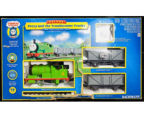 Bachmann G Gauge 'Percy' Thomas &amp; Friends Train Set (Box Torn) P&amp;P Group 3 (£25+VAT for the first lot and £5+VAT for 