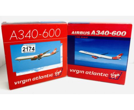 2x Virgin Atlantic 1:400 Scale Aircraft Diecast Model Aircraft - In Boxes (ALL WHEELS PRESENT &amp; OK) P&amp;P Group 1 (£14+