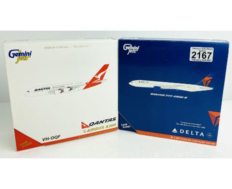 2x Gemini Jets 1:400 Scale Aircraft Diecast Model Aircraft - In Boxes (ALL WHEELS PRESENT &amp; OK) P&amp;P Group 1 (£14+VAT 