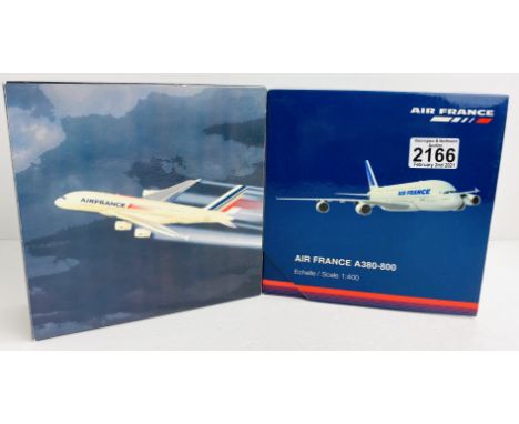 2x Air France 1:400 Scale A380 Aircraft Diecast Model Aircraft - In Boxes (ALL WHEELS PRESENT &amp; OK) P&amp;P Group 1 (£14+
