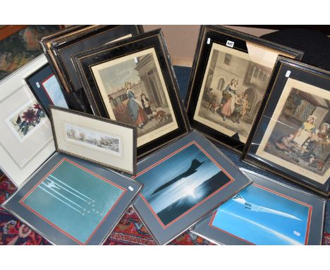 A QUANTITY OF ASSORTED PRINTS ETC, comprising ten late 19th / early 20th 'Cries of London' prints, frames are in poor conditi