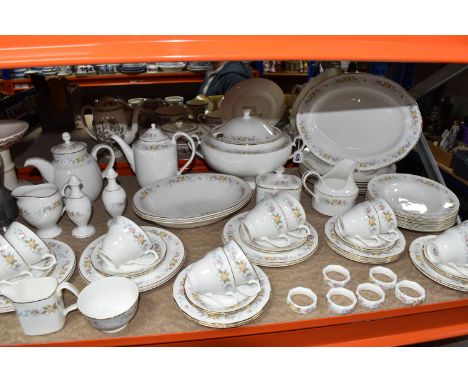 A SIXTY SEVEN PIECE MAYFAIR DINNER SERVICE, comprising a soup tureen, a meat plate, two oval serving dishes, a teapot, a coff