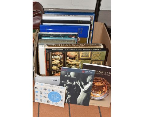 A BOX OF BOOKS RELATING TO SCULPTURE AND POTTERY to include reference books on the Leach Pottery, Jacob Epstein, Royal Doulto