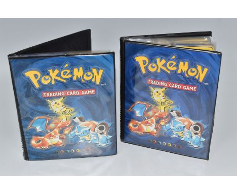 TWO FOLDERS OF POKEMON CARDS, includes cards from the Base Set, Jungle, Fossil, Team Rocket and Promo sets, some of the cards