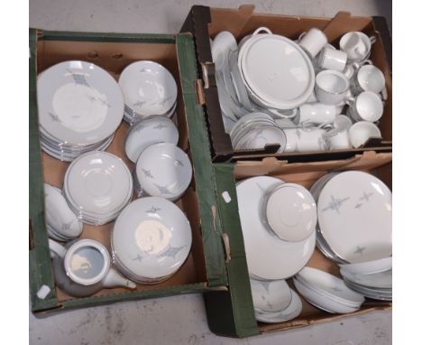 A large quantity of Noritake 'Orleans' dinnerware to include dinner plates, side plates, cups, saucers, coffee cups etc.