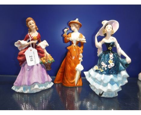 THREE GOEBEL PORCELAIN LADIES, FF 276, FF 273, 16 279-21 'The Visitor 1894' (3)