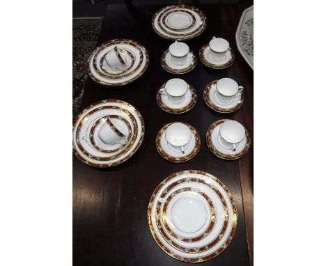 A ROYAL CROWN DERBY CLOISONNE' PART TEA SERVICE