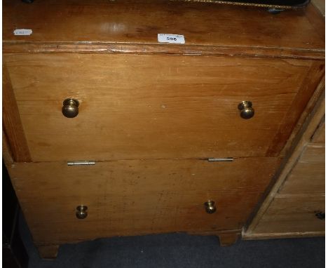 A 19TH CENTURY STRIPPED PINE COMMODE 28" high x 23" wide