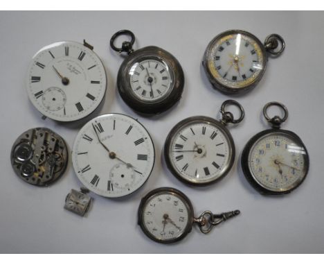 A COLLECTION OF POCKET WATCH PARTS