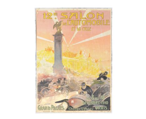 Gaston de Fonseca (Brazilian, 1874-1954)   12e Salon de L'Automobile et du Cycle, Paris 1910   Poster on board 159 x 117cm (6