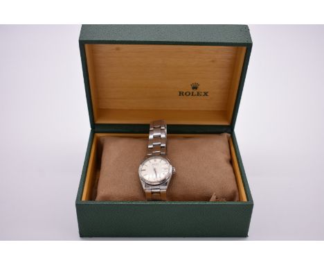 A vintage Rolex Oyster Date Precision stainless steel mid-size wristwatch,&nbsp;manual wind, 30mm, with box. 