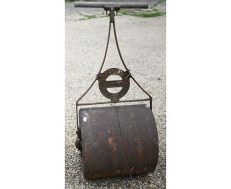 An old garden hand roller a/f 
