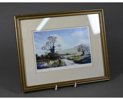 After Robert Hughes (1934-2010) - 'Easton Clump, Wiltshire', print, pencil signed to margin, 12 x 17 cm 