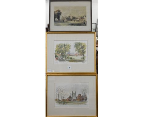 After Hugh Casson - Two limited edition prints of Eton College numbered 178/650, pencil signed to margins, 23 x 32 cm to/w pr
