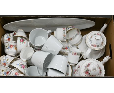 A Royal Albert 'Jubilee Rose' part tea set to/w Paragon 'Belinda' Crown Staffordshire part service etc (box) 