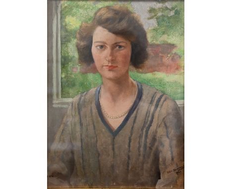 EBG Shiffner - 'Vivien', Portrait of a lady, oil on board, signed, 39 x 29 cm&nbsp; 