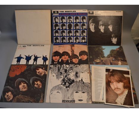 The Beatles LP's including- The White Album No 0251111, Help! mono PMC1255, Rubber Soul PMC1267, Revolver mono PMC7009, Beatl