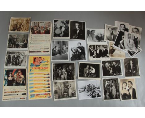 Errol Flynn vintage photos & lobby cards from films inc Crossed Swords, Master of Balantrae, Gentleman Jim, BFI still from Ad