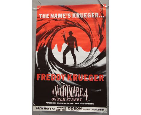 A Nightmare on Elm Street 4 The Dream Master "The Names Krueger... Freddy Krueger" James Bond inspired advance UK double-crow