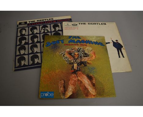 3 Vinyl LPs Soft Machine Volume Two on Probe SPB 1002 in excellent condition, plus The Beatles - Help! Stereo PCS 3071, plus 