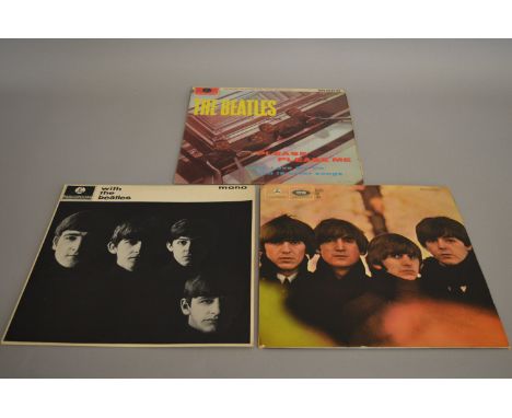 The Beatles collection of LP records including Please Please Me MONO PMC 1202, With the Beatles MONO PMC 1206, Beatles for Sa