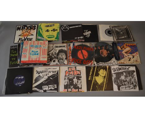 38 Punk 7" singles including- The Sex Pistols, The Clash, The Dead Kennedys, The Cramps, The Meteors - Sex Pistols including 