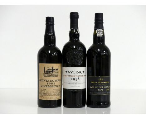 1 bt Quinta do Noval 1982 Vintage Port 1 bt Taylors 1998 LBV bottled 2003 1 bt Smith Woodhouse 2000 LBV bottled 2006 Above 3 