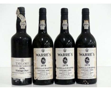1 bt Taylors Quinta de Vargellas 1976 Vintage Port i.n, sl bs 3 bts Warres Quinta da Cavadinha 1978 Vintage Port hf/i.n, vsl 