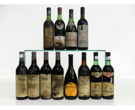 1 bt Castello di Lozzolo Barbera 1971 us/ts, bs, cdl 1 bt Bertani Bardolino Classico Superiore 1981 ms/us, bs, stl 1 bt Ferre