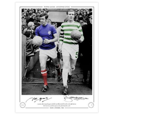 Autographed 16 x 12 Limited Edition print, BILLY McNEILL &amp; JOHN GREIG, superbly designed and limited to 75 this print dep