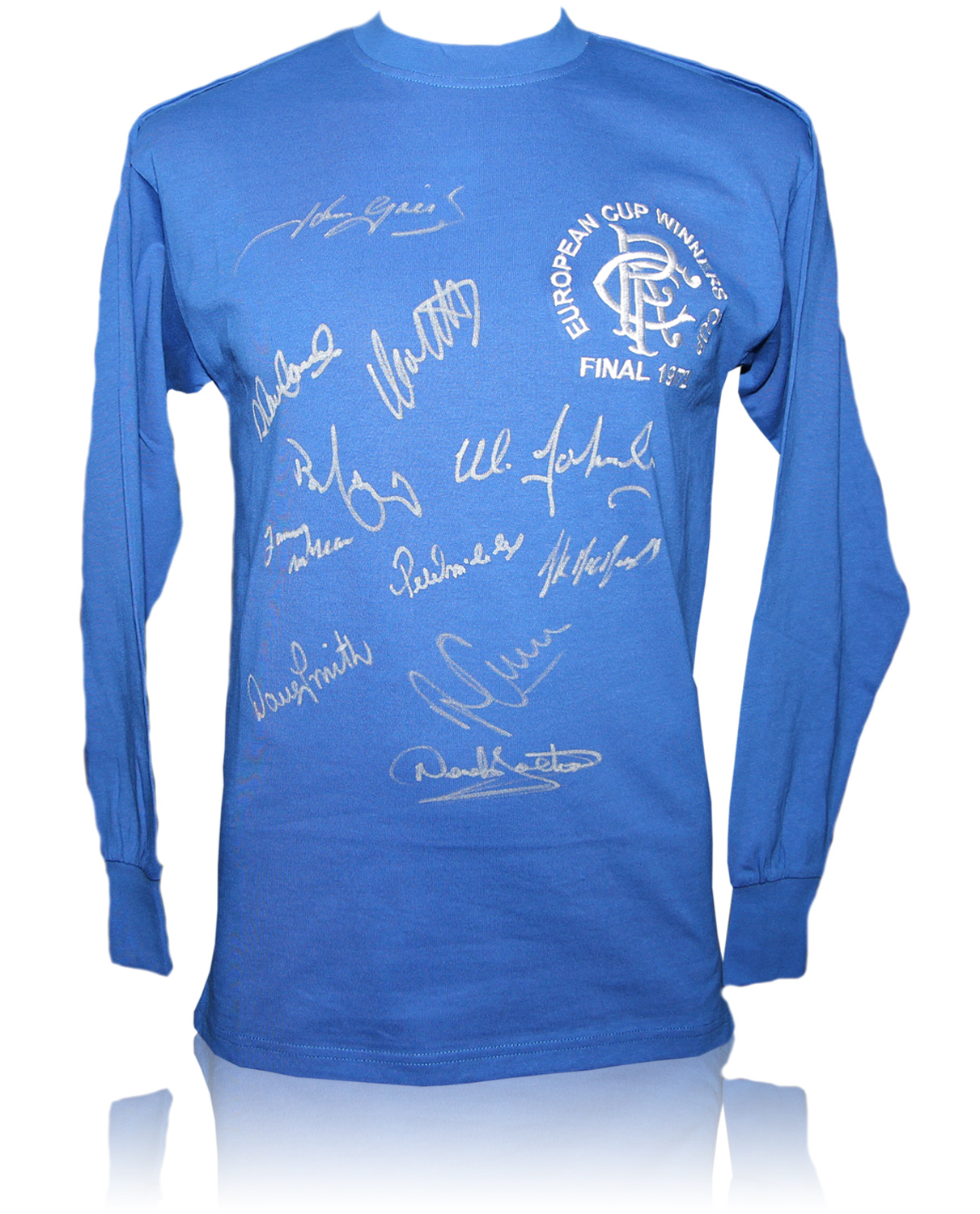 Autographed Replica Shirt, RANGERS 1972, as worn by Rangers in the 1972 European Cup Winners Cup