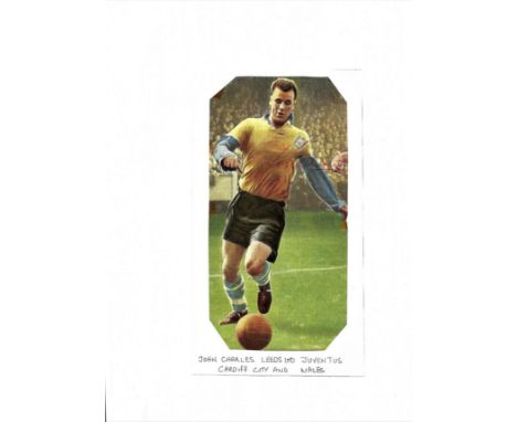 Football Legends John Charles 8x5 signed colour magazine page fixed to card. William John Charles, CBE, 27 December 1931 - 21